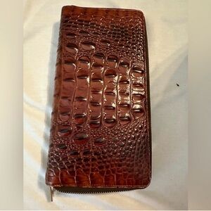Brown Crocodile Embossed Wallet
